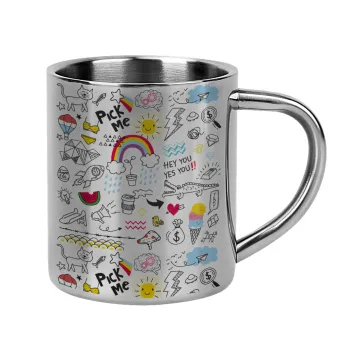 Doodle kids, Mug Stainless steel double wall 300ml