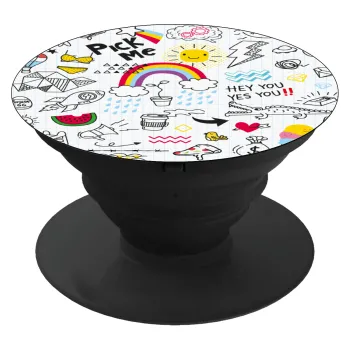 Doodle kids, Phone Holders Stand  Black Hand-held Mobile Phone Holder