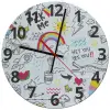 Ρολόι τοίχου γυάλινο (30cm)