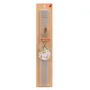 Easter Set, wooden keychain & scented Easter candle flat (30cm) (GRAY)