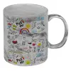 Mug ceramic marble style, 330ml
