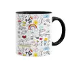 Mug colored black, ceramic, 330ml