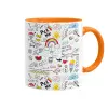 Mug colored orange, ceramic, 330ml