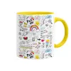 Mug colored yellow, ceramic, 330ml