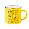 Yellow Enamel Metallic Cup 360ml