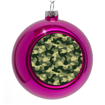 Army, Purple Christmas tree ornament bauble 8cm
