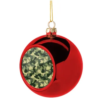Army, Christmas tree ball Red 8cm