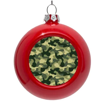 Army, Red Christmas tree ornament bauble 8cm
