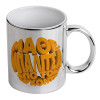 Mug ceramic, silver mirror, 330ml