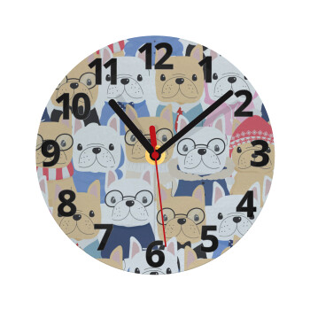 Σκύλοι, Ρολόι τοίχου γυάλινο (20cm)