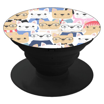 Σκύλοι, Phone Holders Stand  Black Hand-held Mobile Phone Holder