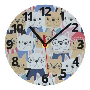 Σκύλοι, Ρολόι τοίχου γυάλινο (20cm)