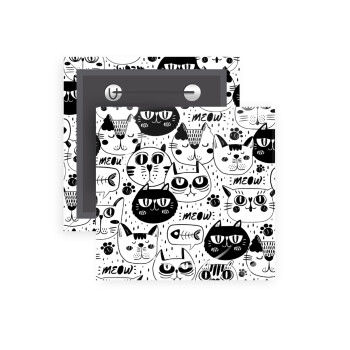 Γάτες, Κονκάρδα παραμάνα τετράγωνη 5x5cm