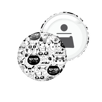 Γάτες, Μαγνητάκι και ανοιχτήρι μπύρας στρογγυλό διάστασης 5,9cm