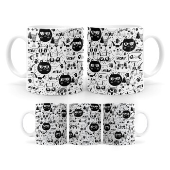 Γάτες, Ceramic coffee mug, 330ml (1pcs)
