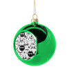Στολίδι Χριστουγεννιάτικη μπάλα δένδρου Πράσινη 8cm