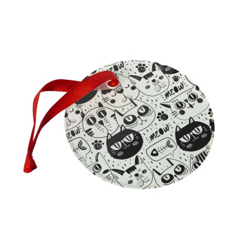 Γάτες, Christmas ornament glass 9cm