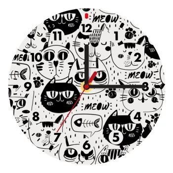 Γάτες, Ρολόι τοίχου ξύλινο (20cm)