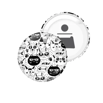 Γάτες, Μαγνητάκι και ανοιχτήρι μπύρας στρογγυλό διάστασης 5,9cm