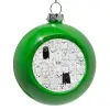 Green Christmas tree ornament bauble 8cm