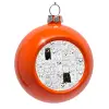 Orange Christmas tree ornament bauble 8cm
