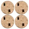 ΣΕΤ x4 Σουβέρ ξύλινα στρογγυλά plywood (9cm)