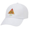 Διατροφική πυραμίδα, Καπέλο ενηλίκων Jockey Λευκό (snapback, 5-φύλλο, unisex)