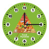Διατροφική πυραμίδα, Ρολόι τοίχου ξύλινο (20cm)