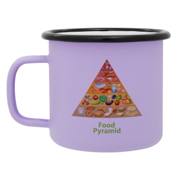 Food pyramid chart, Κούπα Μεταλλική εμαγιέ ΜΑΤ Light Pastel Purple 360ml