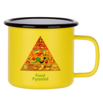 Διατροφική πυραμίδα, Κούπα Μεταλλική εμαγιέ ΜΑΤ Κίτρινη 360ml