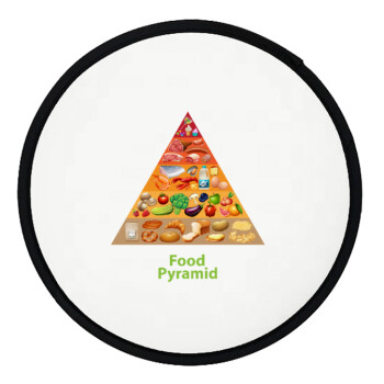 Food pyramid chart, Βεντάλια υφασμάτινη αναδιπλούμενη με θήκη (20cm)