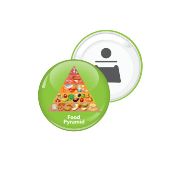 Διατροφική πυραμίδα, Μαγνητάκι και ανοιχτήρι μπύρας στρογγυλό διάστασης 5,9cm