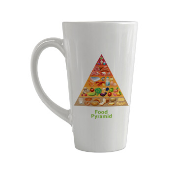 Διατροφική πυραμίδα, Κούπα κωνική Latte Μεγάλη, κεραμική, 450ml