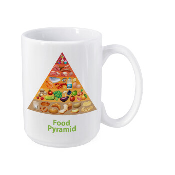 Food pyramid chart, Κούπα Mega, κεραμική, 450ml
