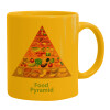 Ceramic coffee mug yellow, 330ml
