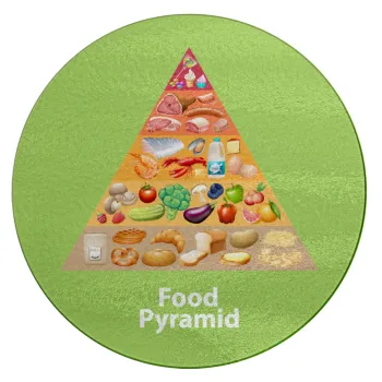 Food pyramid chart, Επιφάνεια κοπής γυάλινη στρογγυλή (30cm)