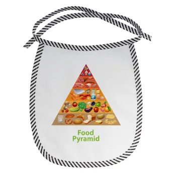 Διατροφική πυραμίδα, Σαλιάρα μωρού αλέκιαστη με κορδόνι Μαύρη