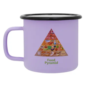 Food pyramid chart, Κούπα Μεταλλική εμαγιέ ΜΑΤ Light Pastel Purple 360ml