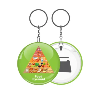 Food pyramid chart, Μπρελόκ μεταλλικό 5cm με ανοιχτήρι