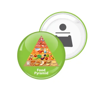 Food pyramid chart, Μαγνητάκι και ανοιχτήρι μπύρας στρογγυλό διάστασης 5,9cm
