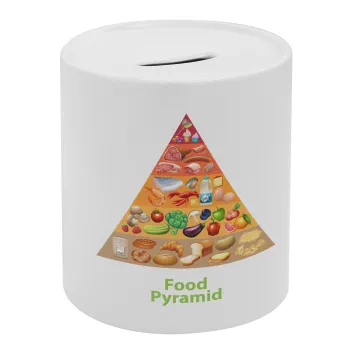 Food pyramid chart, Κουμπαράς πορσελάνης με τάπα