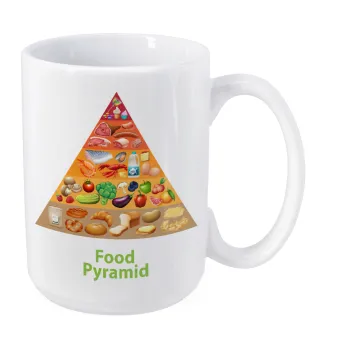 Διατροφική πυραμίδα, Κούπα Mega, κεραμική, 450ml