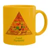 Ceramic coffee mug yellow, 330ml