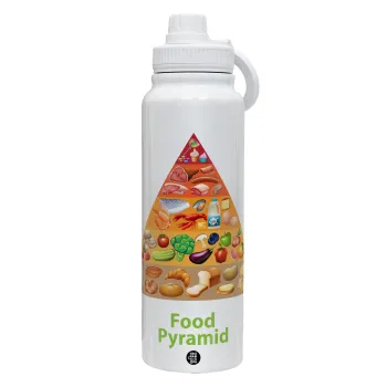 Διατροφική πυραμίδα, Θερμός 1L Ανοξείδωτο με Βάση Κινητού & Διπλά Τοιχώματα
