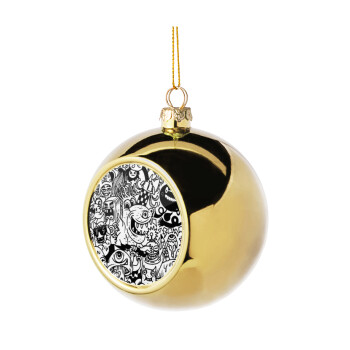 Τερατάκια, Χριστουγεννιάτικη μπάλα δένδρου Χρυσή 8cm