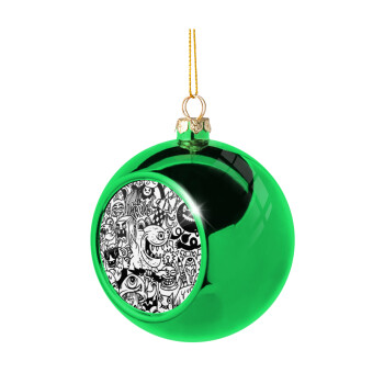 Τερατάκια, Χριστουγεννιάτικη μπάλα δένδρου Πράσινη 8cm