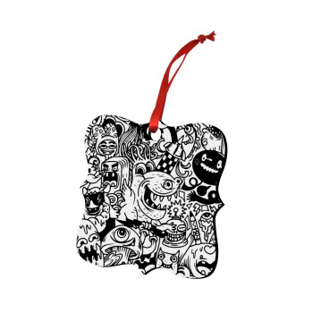 Τερατάκια, Christmas ornament polygon wooden 7.5cm