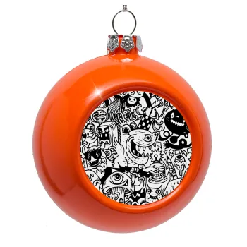 Τερατάκια, Orange Christmas tree ornament bauble 8cm