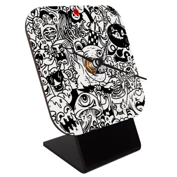 Τερατάκια, Επιτραπέζιο ρολόι ξύλινο με δείκτες (10cm)