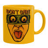 Ceramic coffee mug yellow, 330ml